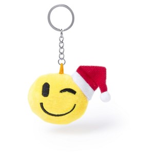 Brelok do kluczy "uśmiechnięta buzia" ze świąteczną czapką AX-V8982-08C