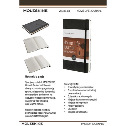 Home Life Journal - specjlany notatnik Moleskine Passion Journal AX-VM317-03