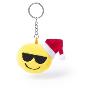 Brelok do kluczy "uśmiechnięta buzia" ze świąteczną czapką AX-V8982-08B
