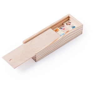 Gra domino w drewnianym pudełku AX-V7875-17