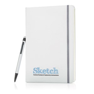 Notatnik A5, twarda okładka i długopis, touch pen AX-P773.252