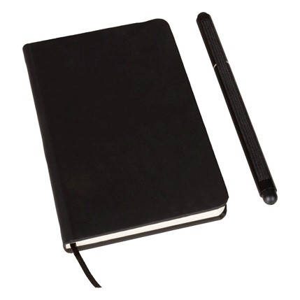 Notatnik (kartki w linie) z długopisem z zatyczką, touch pen AX-V2887-03