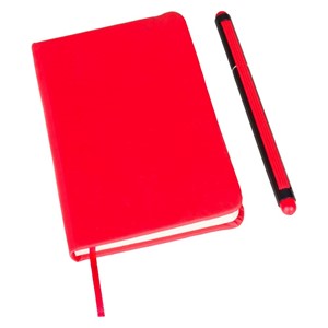 Notatnik (kartki w linie) z długopisem z zatyczką, touch pen AX-V2887-05