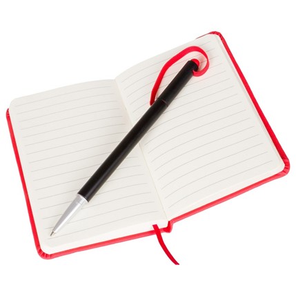 Notatnik (kartki w linie) z długopisem z zatyczką, touch pen AX-V2887-05