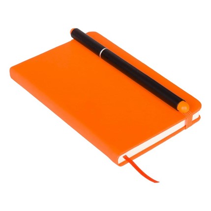 Notatnik (kartki w linie) z długopisem z zatyczką, touch pen AX-V2887-07